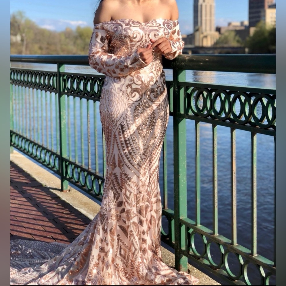 Rose gold Prom Dress